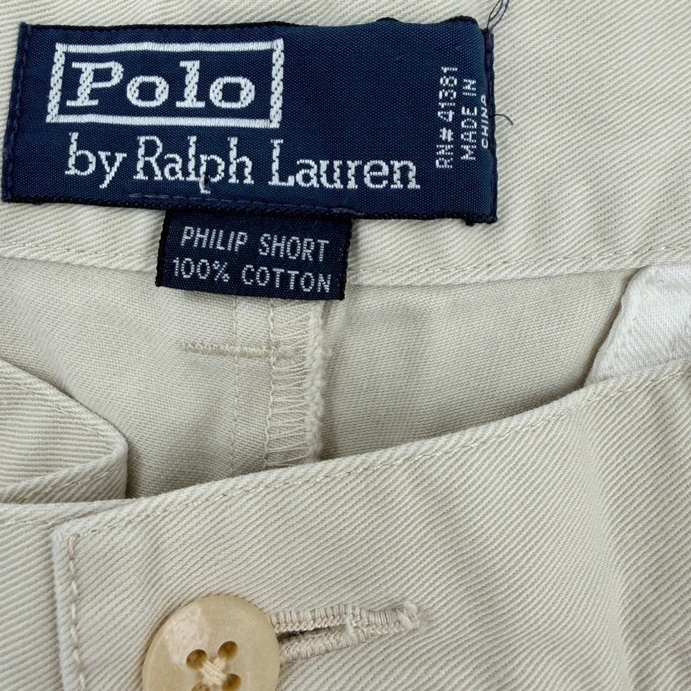 Polo Ralph Lauren Philip Short Men 34 Tan Khaki Classic Chino Cotton Twill 7.5in
